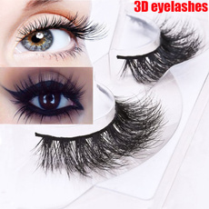 New Style Black 3D Mink Fur Natural False Beauty Eyelashes Extensions for Women Long 100% Real Mink Fur Handmade Crossing Lashes Eyelash Makeup Tools Womens Cosmetic Accessories Birthday Valentines Day Gift 1 Pair Package