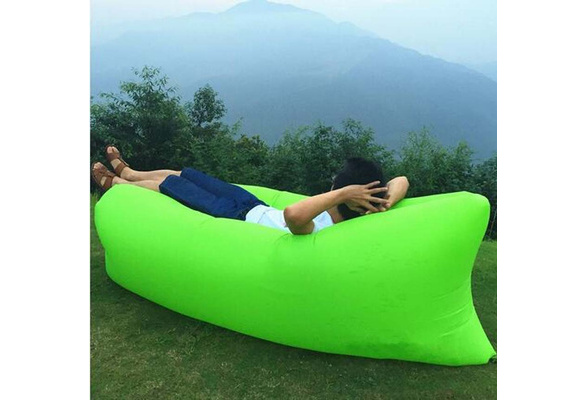 BNY Inflatable Lounger Chair Sofa Bed Air Sofa Sleeping Bag Couch Beans for  Bean Bag Chair for Beach Camping Park BBQ Music Festivals (Blue) :  .in: Home & Kitchen