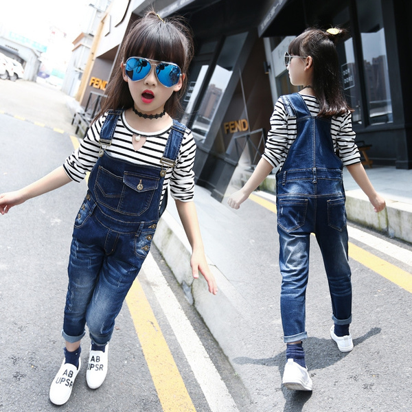 Denim Overalls High Quality Spring Children Clothing Girls Denim Jumpsuit  Fashion Teenage Autumn Kids Pants for Girls 4-12 Years | Wish