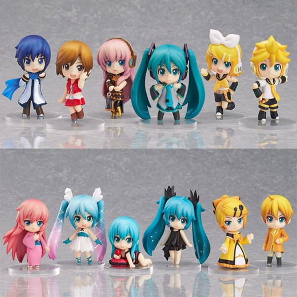 Lot 6 Figurines Manga Hatsune Miku Vocaloid Anime