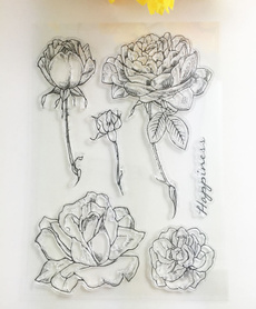 Rose Flower Bird Transparent Silicone Clear Rubber Stamp Sheet Cling Scrapbooking DIY