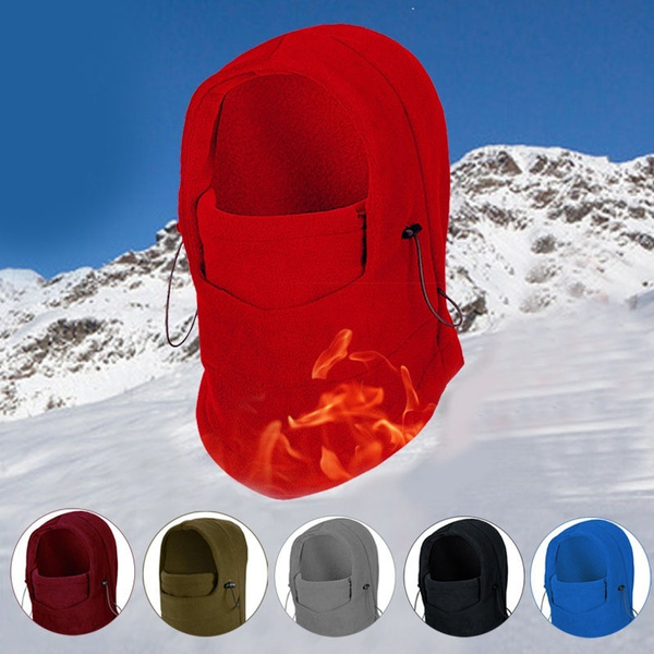 Thermal Balaclava Hood Hat 6 in 1 Outdoor Swat Ski Winter Windproof Face Mask GA 
