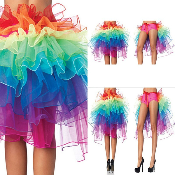 highquality Rainbow Neon Tutu Skirt 