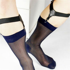 Fixes-chaussettes Pour Homme - élastique Noir Et Blanc NEOFAN - Pour Costume Chic - Taille Unique - Avec étiquettes