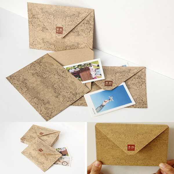 10pcs Retro Vintage Blank Craft Paper Envelopes For Letter Greeting Cards Gifts 