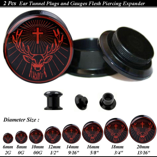 SERYNOW Ear Gauges Plugs and Tunnels Ear Stretcher Expander 6mm-25mm Acrylic Double Flared Screw Plug Piecing Jewelry