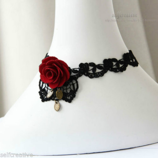 Rose4you-Women Handmade Red Flower Rose 