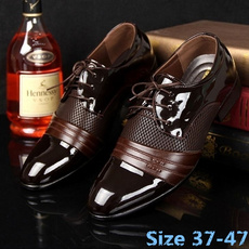 2 style 2017 Men 's Fashion Retro Breathable Business Casual Leather Shoes Plus Size 37-47( white &black & Brown）