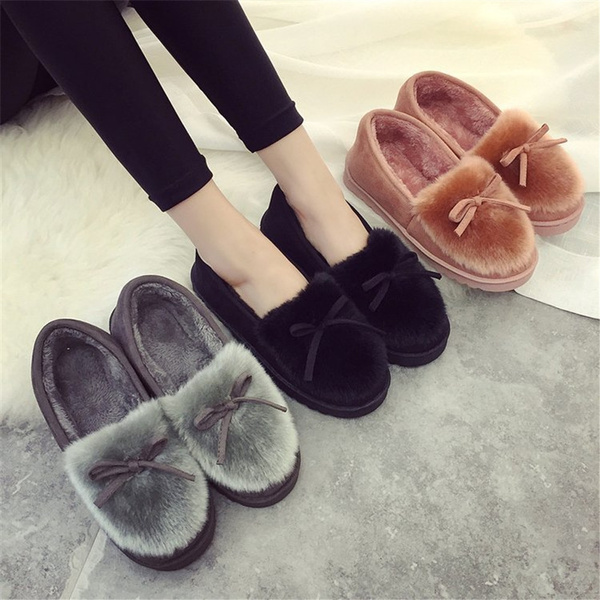 Rabbit fur sale slippers