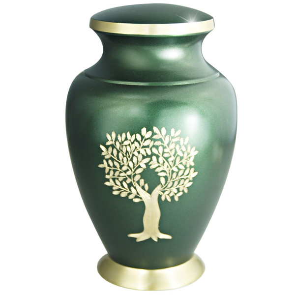 Display Burial Urn At Home or in Niche at Columbarium Butterflies White, Large Funeral Urn by Meilinxu Hand Made in Brass & Hand-Painted Cremation Urn for Human Ashes Adult and Memorial Urn