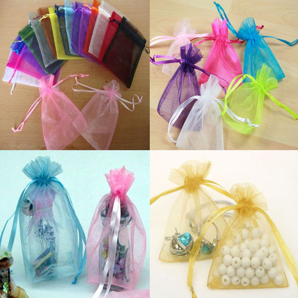 Wedding Favor Jewellery 50pcs Candy Bags Gift Bags Packing Pouches Organza 