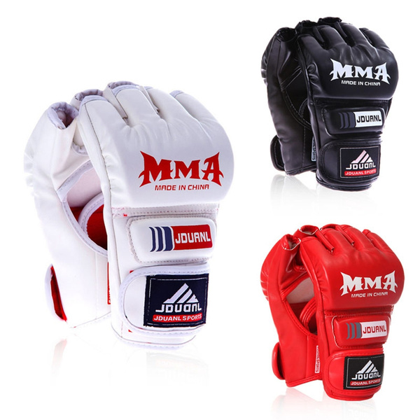MMA Boxing Gloves Top Quality PU Leather MMA Half Fighting Boxing