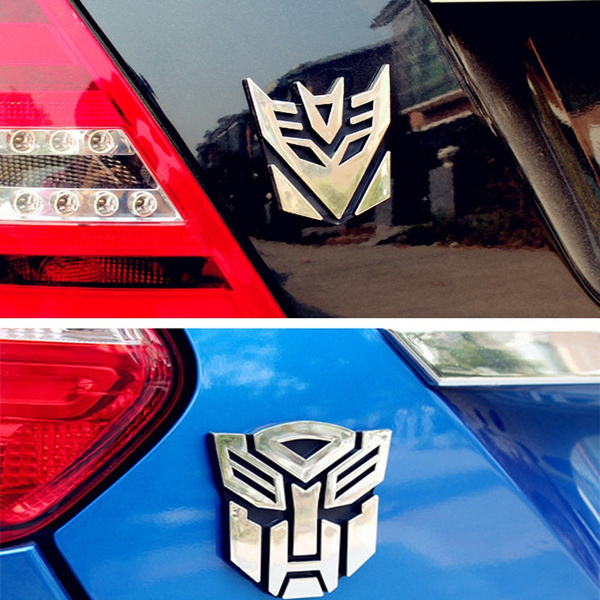 D121 Transformers Decepticon car Sticker 3D Emblem Badge top car Sticker Mobile red 