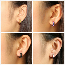 piercedearring, Steel, Hoop Earring, Jewelry