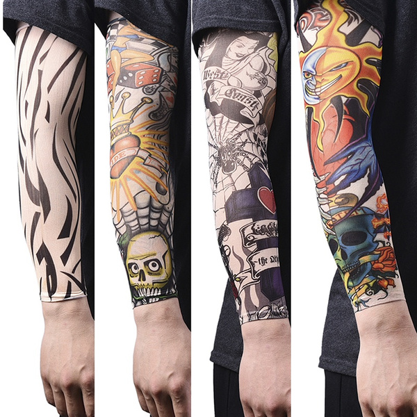 FakeTemporary Tattoo Sleeves Tattoos Full Long Slip On Arm Tattoo Sleeve  Kit Men