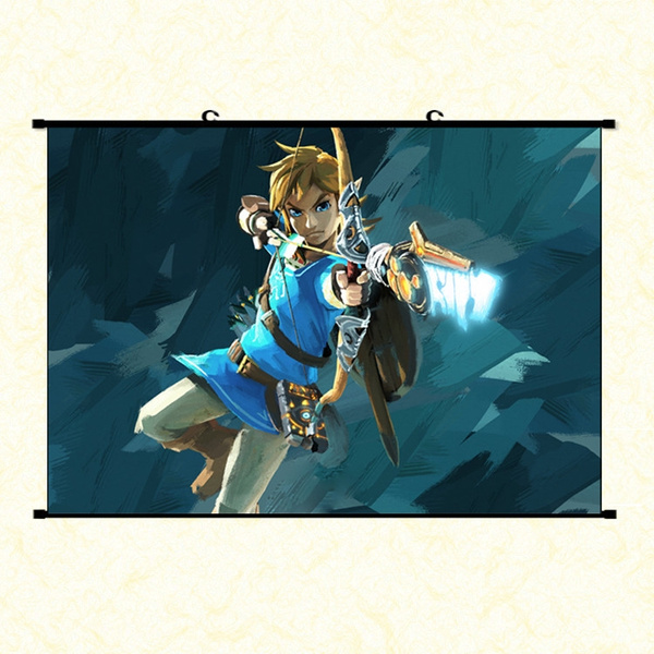 Hot The Legend of Zelda Breath of the Wild Link New Game Art Silk Canvas Poster 