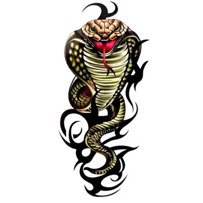 lepni.me Unisex Hoodie Tribal Cobra Snake Tattoo Reptile Lover Gift Ideas