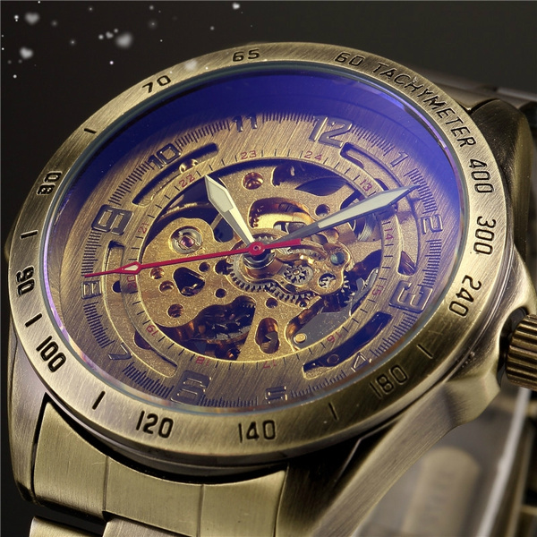 SHENHUA 9581 Classic Bronze Color Auto Mechanical Montre Relojes