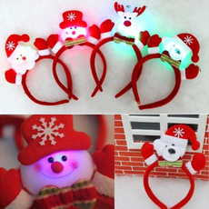 Adult Kids Christmas Xmas Novelty LED Light Headband Deer Santa Snowman Pattern ENJOY