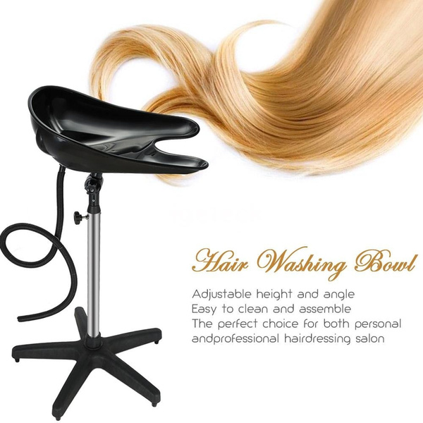 Fast Shipping from Germany】 Hair Styling Adjustable Hair Washing Bowl Deep Shampoo  Basin Hair Bowl Portable Bowl Chair for Salon Treatment With Drain Tube  Hairdressing Tool Black Health & Beauty L2G5B1Q5 |