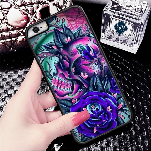 Y&M Hot Cool Colorful Rose Skull Fashion Phone Case Plastic Hard Back Case Phone Shell All Popular Phone Models iPhone 6S/iPod Touch 6/Samsung J3/L90/SONY Grand 2/Samsung Galaxy S7 Edge/HTC