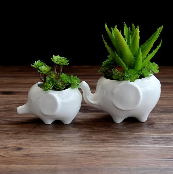 Ceramic pots ultra-Q small white porcelain animals like mini fleshy ...