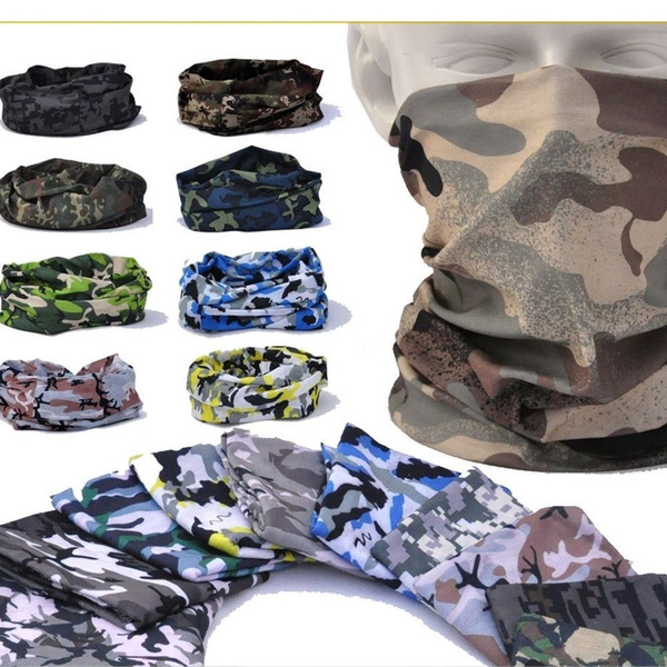 Multi-Function Camo Tube Scarf Headband Face Mask Warmer Bandana ...