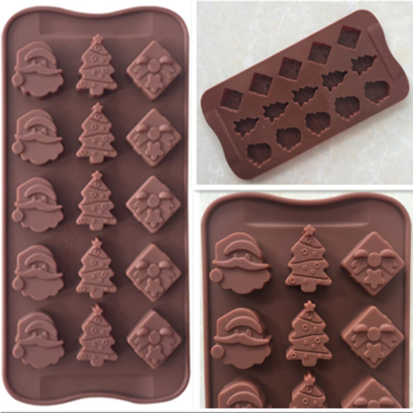 2 Pack Christmas Silicone Molds, Xmas Baking Mold for Mini Cakes, Handmade  Soap, Hot Chocolate Bombs, Jello, Candy and Candles