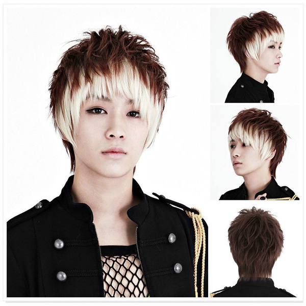 Handsome boys wig New Korean Fashion Sexy short Men Cosplay wigs