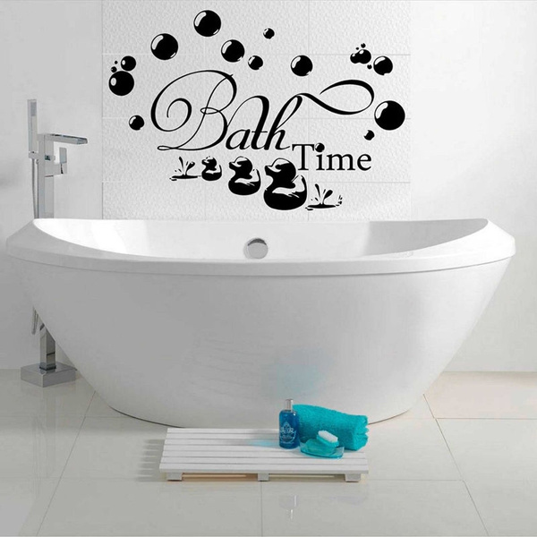 Black Bath Time Bubbles Soak Relax Wall Stickers Decal Bathroom Home Art Decor Diy Wish - Bath Wall Decor Decal Black Bath Time Bubbles Soak Relax Wall Stickers Decal Bathroom Home Art Decor Diy Wish - Bath Wall Decor Decal