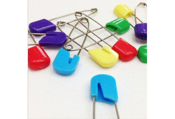 Lowest Price Hot Sale Safety Pins 50Pcs Craft Pins Plastic Head Pins Nappy  Pins Baby Diaper Locking Pin Locking Cloth Pins Lock Baby Clothes Pins
