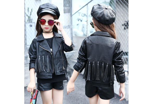 children's leather fringe jacket