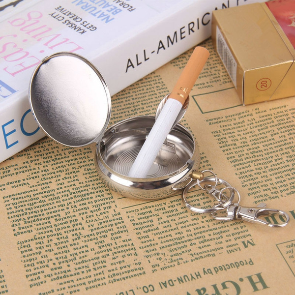 Portable Ashtray Mini Small Metal Pocket Ashtray For Car Key Chain