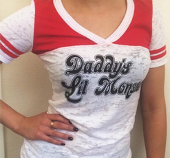 Harley Quinn "Daddy's Little Monster" Women Girls Fashion Causal T-Shirt Tops