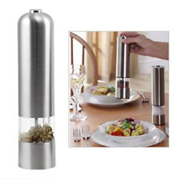 stainless steel electronic salt and pepper