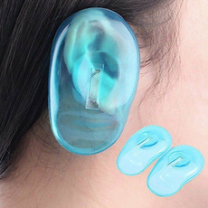 2PCS New Styling Accessories Clear 1 Pair  Silicone  Ear Cover Salon Hair Dye Ear Shield Protector