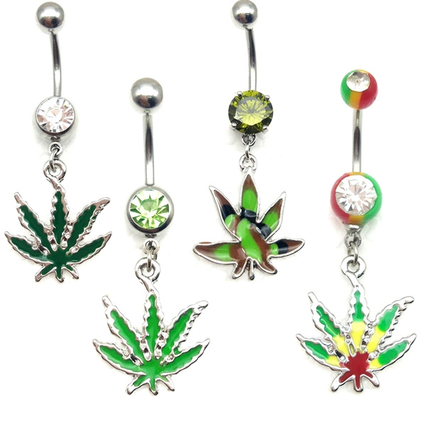 Rasta belly button deals rings