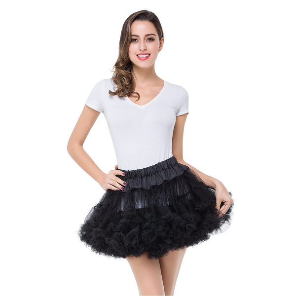 Black ruffle 2025 tutu skirt