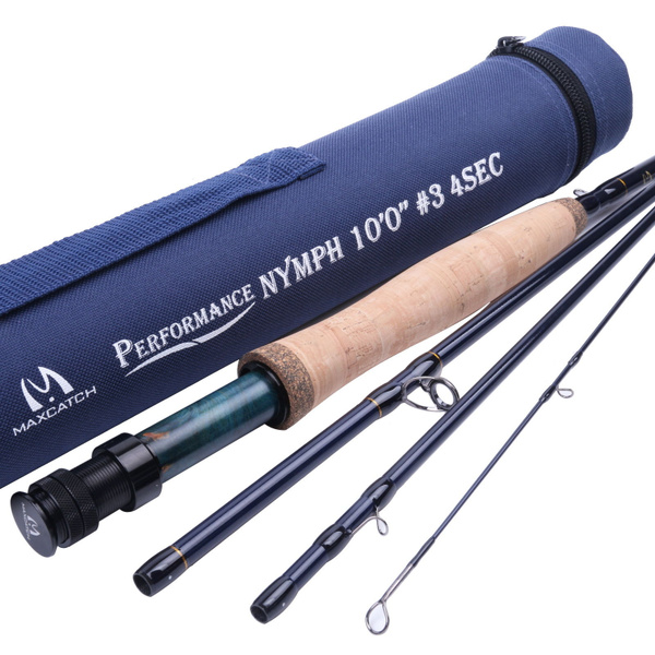 Maxcatch 3WT Nymph Fly Rod 10FT 4Sections Fast Action Fly Fishing Rod &  Cordura tube