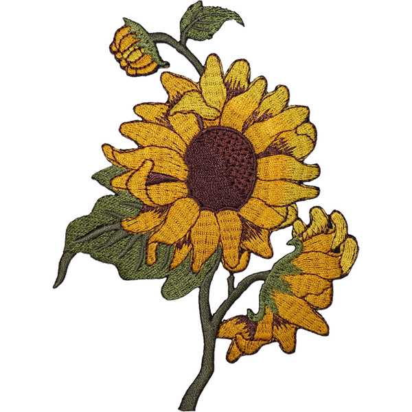 Sunflowers Patch Flower Garden Bloom Embroidered Iron on Applique Wholesale 