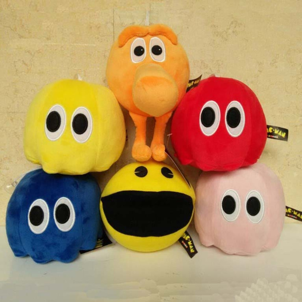 Movie Pixels Pacman Q Bert Plush Toys Doll Kawaii Pixels Qbert Pac man Ghost Plush Soft Stuffed Toy