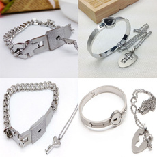 Steel, Keys, Chain Necklace, Love