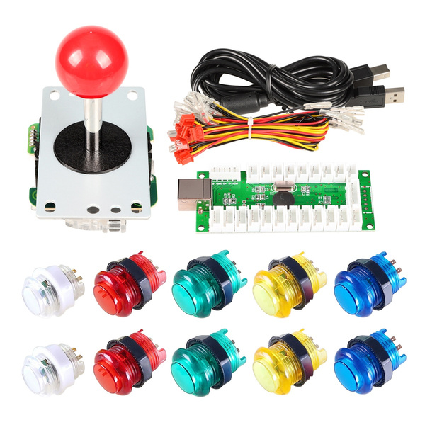Arcade Buttons EG STARTS 1 Player DIY Kit Joystick 5V LED Arcade Button for Arcade Stick PC Games Mame Raspberry pi Arcade Buttons EG STARTS 1 Player DIY Kit Joystick 5V LED Arcade Button for Arcade Stick PC Games Mame Raspberry pi
