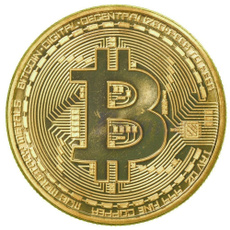 1 x Gold Plated Bitcoin Coin Collectible BTC Coin Art Collection Gift Physical
