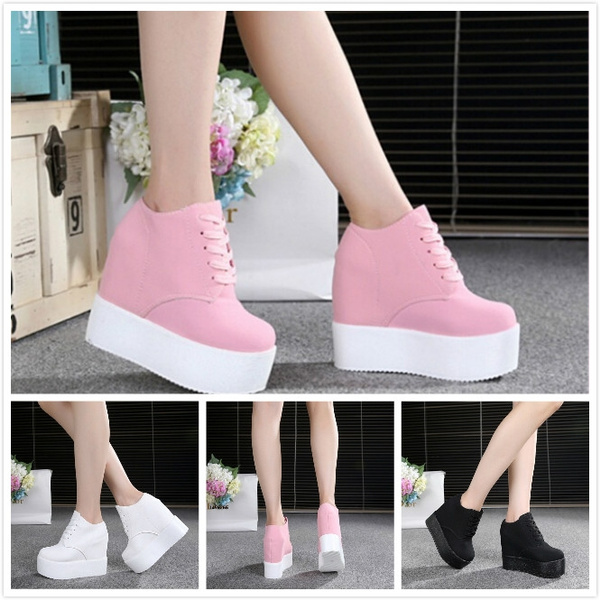 high heel canvas shoes