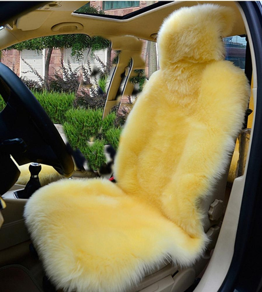 1pcs Genuine Australian Sheepskin Seat Cover For Cars Fur Car Seat Covers Auto Mat UNIVERSAL FIT