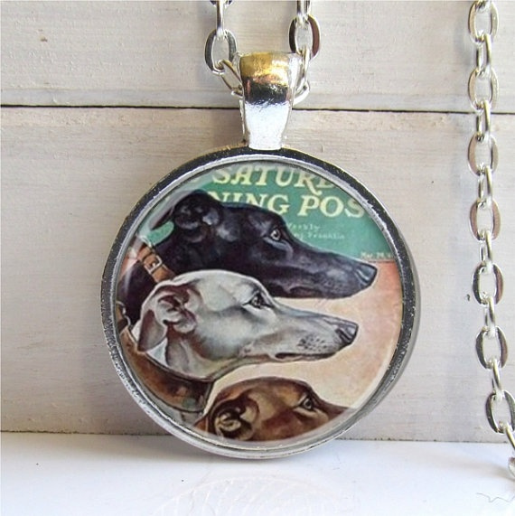 greyhound pendant