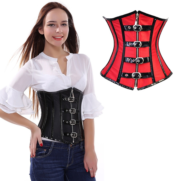 Steel Boned Steampunk Tesla Underbust Corset Waist Training