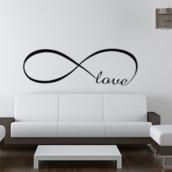 QT-0045 Super Deal Bedroom Wall Stickers Decor Infinity Symbol Word Love Viny 