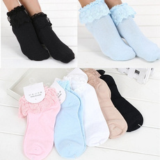 Hosiery & Socks, cute, ruffle, Lace